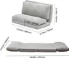 A diagram showing the dimensions of a folded and unfolded sofa bed. Voir les images du produit