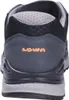 The back view of a blue and gray LOWA hiking shoe. Voir les images du produit