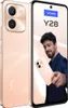 A marketing image for the Vivo Y28 smartphone, showing the phone from the back and front, with a man holding another phone. Náhled obrázku produktu