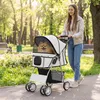 PawHut Hundewagen Hundebuggy Faltbar Katzenwagen bis 10kg Produktbild-Vorschau 2