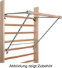 A close-up view of a wall-mounted gym apparatus, likely a pull-up bar attachment for a wall ladder. Produktbild-Vorschau