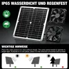 Solar Ventilator 12W mit Doppel Lüfter, Solar Lüfter Set Produktbild-Vorschau 3