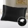 Bettwäsche Luxus Weich Seidig Satin Kissenbezug Schwarz Mit Produktbild-Vorschau 4