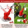 21V Akku Rasentrimmer mit 2 Akkus & Ladegerät, Räder, Produktbild-Vorschau 5
