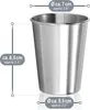 com-four® 3x Edelstahl-Trinkbecher - Becher aus Edelstahl Produktbild-Vorschau 6