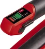 Close-up of the control panel and handle of a red and black power tool. Produktbild-Vorschau