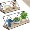 tectake® 2er Set Wandregal Rockport Tiefe 13 cm Produktbild-Vorschau 9
