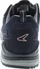 The back view of a blue LOWA hiking shoe. Voir les images du produit
