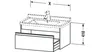Waschtischunterbau KETHO 465x650x410mm nussbaum dunkel Produktbild-Vorschau 3