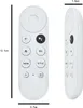 A white remote control for a multimedia player is shown from the front and side, with dimensions indicated. Náhľad obrázku produktu