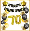 70 Geburtstag Deko Schwarz Gold,Luftballons 70. Geburtstag Produktbild-Vorschau 2
