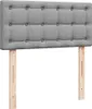 vidaXL Boxspringbett mit Matratze Hellgrau 90x200 cm Stoff Produktbild-Vorschau 7