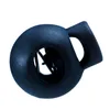 10 Kordelstopper rund 15x19mm, Durchzug 4x5,5mm, stahlblau Produktbild-Vorschau