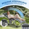 LZQ Gartenliege Klappbar mit Sonnendach, Gepolsterter Produktbild-Vorschau 6