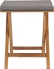 vidaXL Chaises pliantes 2 pcs. Teck massif et tissu gris Voir les images du produit 3