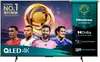 A marketing image for a Hisense QLED 4K TV, featuring football players and FIFA World Cup branding. Voir les images du produit