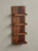 Seitliche Profilansicht des hängenden Bücherregals aus Holz, die schmale Tiefe von 10 cm und die bündige Wandmontage werden für eine platzsparende Lösung deutlich._#sku_BARWL6.532# Produktbild-Vorschau