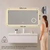 S'AFIELINA Espejo baño LED con Bluetooth 5.3, 120 × 60 cm, Vista previa de la imagen del producto 2