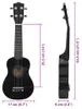 vidaXL Sopránové ukulele sada s taškou pre deti čierna 21" Náhľad obrázku produktu 7