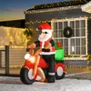HOMCOM Aufblasbarer Weihnachtsmann auf einem Motorrad 165 Produktbild-Vorschau 2