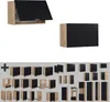 Hängeschrank Vicco Fame-Line Schwarz gestreift 60 cm Flach, Produktbild-Vorschau 5