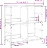 vidaXL Regál Smoked Oak 78,5x33x82 cm odvodený výrobok z Náhľad obrázku produktu 8