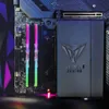 A close-up shot of computer RAM modules installed on a motherboard, with RGB lighting. Podgląd zdjęcia produktu
