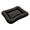 A black dog bed is shown from a slightly elevated diagonal angle against a white background. Produktbild-Vorschau