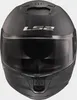 A front view of a black motorcycle helmet against a light gray background. Náhled obrázku produktu
