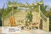 Eckpergola 240 x 240 x 220 cm Pergola aus Holz für Terrasse Produktbild-Vorschau 2