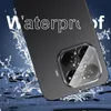 A close-up of a smartphone's camera lens with water droplets, suggesting water resistance. Text overlay indicates 'Waterproof'. Produktbild-Vorschau