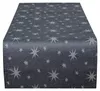 Tischläufer 30x160 cm Grau Weihnachten Polyester Sterne Produktbild-Vorschau 1