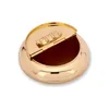 NKlaus 10cm Tischklappaschenbecher rund Messing massiv gold Produktbild-Vorschau 2