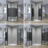Duschkabine Eckeinstieg 100x100x187cm mit Doppel-Falttüren Produktbild-Vorschau 2