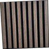 A close-up, straight-on view of a panel with vertical wooden slats against a black background. Produktbild-Vorschau