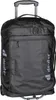 A black Deuter travel duffel bag with wheels and a retractable handle, shown against a white background. Produktbild-Vorschau