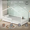 ML-Design Kinderbett Hausbett 90x200 cm Weiß, Holzbett mit Produktbild-Vorschau 2