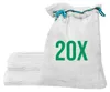Bazko 20x Raschelsäcke 50x80 cm 30 kg | weiß | Netzsäcke Produktbild-Vorschau 1