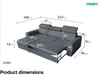 MEBLINI Schlafcouch mit Bettkasten - Ecksofa mit Produktbild-Vorschau 8