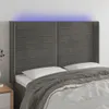 vidaXL LED Kopfteil Dunkelgrau 147x16x118/128 cm Samt -  Produktbild-Vorschau 10
