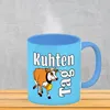Kuhten Tag Kaffeebecher Hellblau in blau mit Kuh zum Thema Produktbild-Vorschau 3
