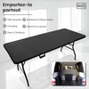 IvoQ Table Pliante – 180 cm – Aspect Rotin – Noir – Table Voir les images du produit 5