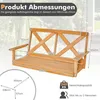 GOPLUS Hängebank, Gartenschaukel aus Massivholz bis 240kg Produktbild-Vorschau 5