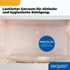 Interior view of a microwave oven, highlighting the turntable and the interior coating. Produktbild-Vorschau