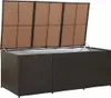 An open brown poly rattan garden box on a white background. Náhľad obrázku produktu
