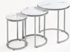 Set de 3 tables 'Bornholm' en marbre, blanc Voir les images du produit 8