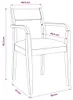 vidaXL Chaises de salle à manger avec coussins 2 pcs. Voir les images du produit 8