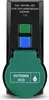 A black and green outdoor RCD (Residual Current Device) with test and reset buttons. Náhľad obrázku produktu