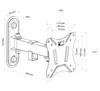 Drehbarer Wandhalter für 13-29 Zoll Bildschirme, Aluminium, Produktbild-Vorschau 6