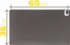 A top-down view of a gray desk mat with dimensions indicated by text overlays. Produktbild-Vorschau